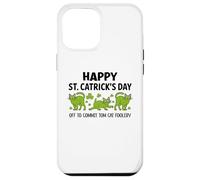 St Patricks Cat Off to Commit Tomfoolery Irish Saint Catrick Coque pour iPhone 12 Pro Max