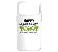 St Patricks Cat Off to Commit Tomfoolery Irish Saint Catrick Coque pour iPhone 17 Pro Max