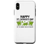 St Patricks Cat Off to Commit Tomfoolery Irish Saint Catrick Coque pour iPhone XS Max