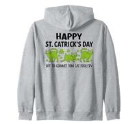 St Patricks Cat Off to Commit Tomfoolery Irish Saint Catrick Sweat à Capuche