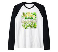 St Patricks Day Birthday Girl Born on Saint Paddys Women Manche Raglan