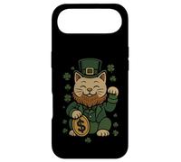 St Patrick's Day Cat Statue Lucky Clover Charm Adult Kids Coque pour iPhone Air