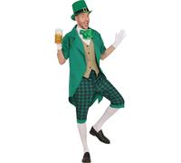 St. Patrick's Day Costume magique de lutin Irlandais Bonheur Vert Charme, Taille : 46 - 48 (S) Couleur : Vert