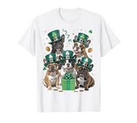 St. Patrick's Day French Bulldog Funny Frenchie Shamrock T-Shirt