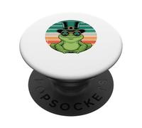 St Patrick's Day Frog Shamrock Sunglasses PopSockets PopGrip Adhésif
