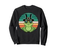 St Patrick's Day Frog Shamrock Sunglasses Sweatshirt