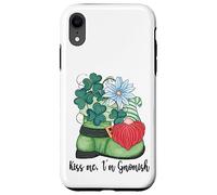 St. Patricks Day GNOME and Shamrock Decor for Women Kiss Me Coque pour iPhone XR