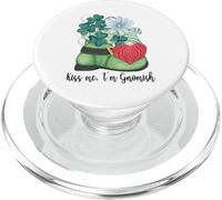 St. Patricks Day GNOME and Shamrock Decor for Women Kiss Me PopSockets PopGrip pour MagSafe