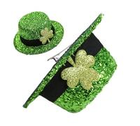 St Patricks Day Hat Hair Clips, Holiday Glitter Hat Shape Hairpin, Festive Headwear Costume Accessories, Cute Irish Festival Costume, Hair Clips For Women And Girls, St Patricks Day Headwear,