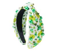 St Patrick's Day Headbands, Shamrock Head Wear, St Patrick's Day Irish Headband, Green Shamrock Hair Accessory, Irish Green Shamrock Knotted Hair Accessories For St Patrick's Day