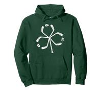 St Patricks Day Hockey Shamrock Vintage Stick Saint Paddy's Sweat à Capuche