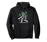 St Patricks Day Irish Cricket Player Shamrock Sweat à Capuche