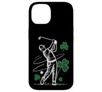 St Patricks Day Irish Golfer Shamrock Swing Coque pour iPhone 14