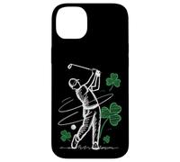 St Patricks Day Irish Golfer Shamrock Swing Coque pour iPhone 14 Plus
