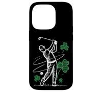 St Patricks Day Irish Golfer Shamrock Swing Coque pour iPhone 14 Pro