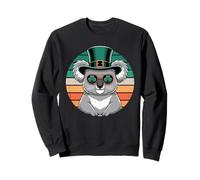 St Patricks Day Koala Shamrock Hat Retro Sweatshirt