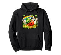 St Patricks Day Leprechaun Bowling Ball Rainbow Shamrock Sweat à Capuche