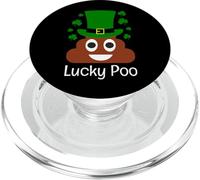 St Patrick's Day Lucky Poop Emoticon Chapeau Vert trèfle PopSockets PopGrip pour MagSafe