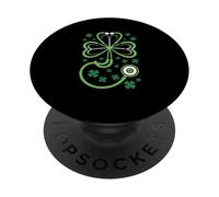 St Patrick's Day Nurse Doctor Stethoscope Shamrock RN MD PopSockets PopGrip Adhésif