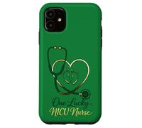St. Patrick's Day One Lucky NICU Stéthoscope pour Pieds de bébé Coque pour iPhone 11