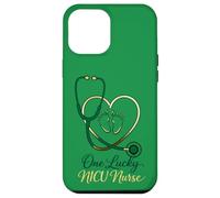 St. Patrick's Day One Lucky NICU Stéthoscope pour Pieds de bébé Coque pour iPhone 12 Pro Max