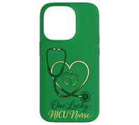 St. Patrick's Day One Lucky NICU Stéthoscope pour Pieds de bébé Coque pour iPhone 14 Pro
