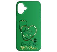 St. Patrick's Day One Lucky NICU Stéthoscope pour Pieds de bébé Coque pour iPhone 16 Plus