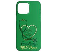 St. Patrick's Day One Lucky NICU Stéthoscope pour Pieds de bébé Coque pour iPhone 16 Pro Max