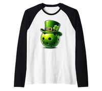 St Patrick's Day Pickleball Lovers Lucky Leprechaun Hommes Enfants Manche Raglan