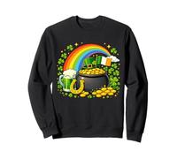 St Patricks Day Rainbow Pot of Gold Shamrock Irish Flag Sweatshirt
