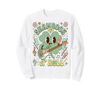 St Patrick's Day Shamrock Rock and Roll Music Sweatshirt