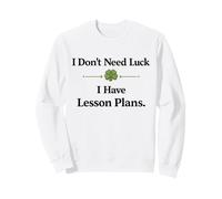 St-Patrick's Day Teacher Lucky Teach Lesson Plans Clover Sweatshirt