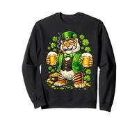 St Patricks Day Tiger Leprechaun Hat Beer Shamrock Drinking Sweatshirt