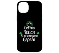 St Patricks Funny Teacher Shenanigans Coffee Teach Repeat Coque pour iPhone 14 Plus