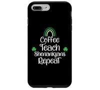 St Patricks Funny Teacher Shenanigans Coffee Teach Repeat Coque pour iPhone 7 Plus/8 Plus