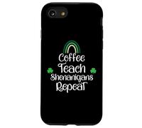 St Patricks Funny Teacher Shenanigans Coffee Teach Repeat Coque pour iPhone SE (2020) / 7/8