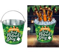 St Patrick's Party Seau Vert Trèfle à quatre feuilles Célébration Pack de six bouteilles Fête des boissons Célébration Tradition celtique Irish Pub Deko, Couleur : Multicolore