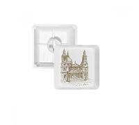 St. Paul's Cathedral Angleterre London PBT Keycaps pour clavier mécanique Blanc OEM sans Marquage d'impression R4 multicolore