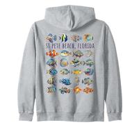 St Pete Beach Floride Motif Poisson coloré Sweat à Capuche