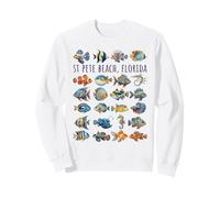 St Pete Beach Floride Motif Poisson coloré Sweatshirt