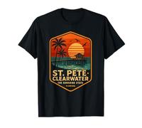 St Pete Clearwater Chemise rétro Coucher de soleil Gulf Coast Floride T-Shirt