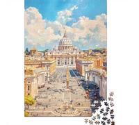 St. Peter's Basilica in Rome-2 Plaque Murale en Métal 70x50cm/1000pcs pour Le Pub Ou Le Café, Cadeau De Crémaillère pour Les Passionnés D’Ambiance Café
