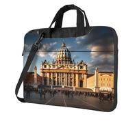St Peter's Basilica Sac pour ordinateur portable, sac à bandoulière multifonctionnel, 14,96 pouces de long, mallette, sac à main, sac à bandoulière