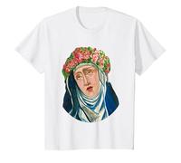 St Rita of Cascia Prayer Catholique Saint Patron T-Shirt, Enfant, Blanc, 3 Ans
