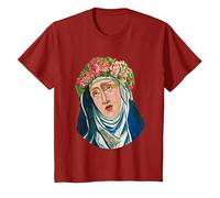 St Rita of Cascia Prayer Catholique Saint Patron T-Shirt, Enfant, Canneberge, 2 Ans