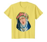 St Rita of Cascia Prayer Catholique Saint Patron T-Shirt, Enfant, Citron, 8 Ans