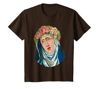 St Rita of Cascia Prayer Catholique Saint Patron T-Shirt, Enfant, Marron, 2 Ans