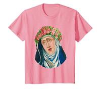 St Rita of Cascia Prayer Catholique Saint Patron T-Shirt, Enfant, Rose, 6 Ans