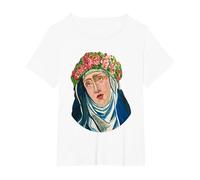 St Rita of Cascia Prayer Catholique Saint Patron T-Shirt, Femme Grandes Tailles, Blanc, 5X