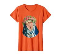 St Rita of Cascia Prayer Catholique Saint Patron T-Shirt, Femme, Orange, XXL